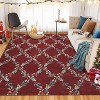 TackView Christmas Garland Print Rug, Non-Slip Hallway Rugs, Washable Low Pile Carpet Runner, Indoor Floor Mats for Laundry - 2 of 4