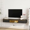 XIYUYEU Modern Floating TV Stand with Storage Cabinets,Wall Mounted Entertainment Console for TV - 2 of 4