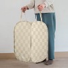 3 Sprouts Baby & Kids Recycled Fabric Pop-up Laundry Hamper - Checkerboard Beige - 2 of 4