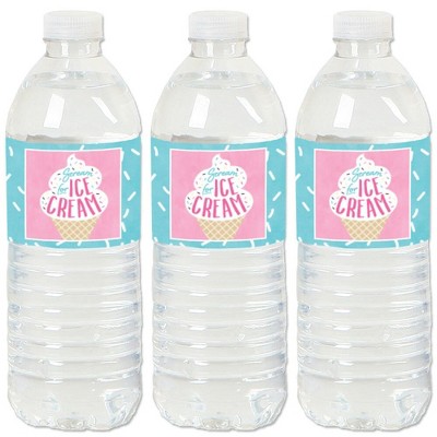 Big Dot of Happiness Scoop Up the Fun - Ice Cream - Sprinkles Party Water Bottle Sticker Labels - Set of 20