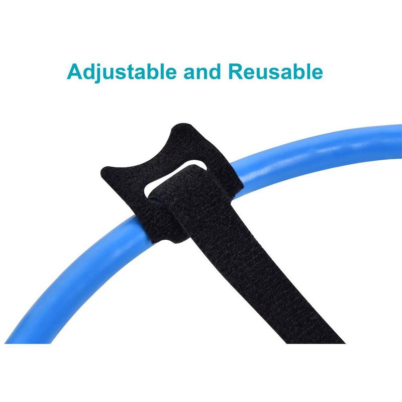 Monoprice Hook and Loop Fastening Cable Ties, 13in, 100 pcs/pack, Black, 3 of 7
