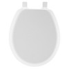 Cameron Never Loosens Round Enameled Wood Toilet Seat with Easy Clean Hinge White - Mayfair by Bemis - image 2 of 4