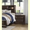 Contemporary Design 2-Drawers Nightstand 1pc Bedroom Furniture Warm Espresso Finish Raised Panel Front - 4 of 4
