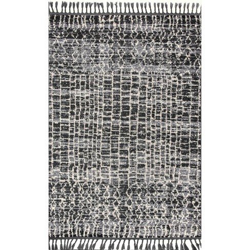 Nuloom Pamela Moroccan Tassel Area Rug, 4' X 6', Gray : Target