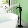 Cobbe Floor Standing Tub Faucet with Swivel Spout Handheld Shower Shower and 59-Inch Hose Tub Filler Single Handle Matte Black - 4 of 4