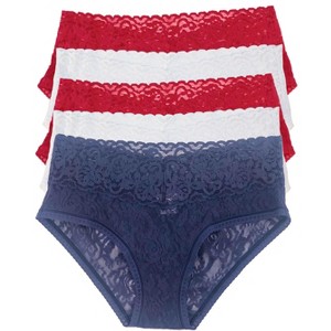 Felina Signature Stretchy Lace Low Rise Hipster 5-Pack | Panty - 1 of 3