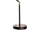20.75" Adjustable Metal Desk Lamp with Accents Black - Cresswell Lighting: Modern Office & Dorm Lighting, ETL Listed, No Bulb Included - 3 of 4