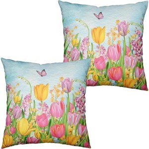 LISM Pillow Covers Cotton Linen Throw Pillow Case Set of 2 - 1 of 4