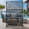 Lirago Black 72 in. Galvanized Metal Outdoor Privacy Screens Garden Outdoor Fence - 2 of 4