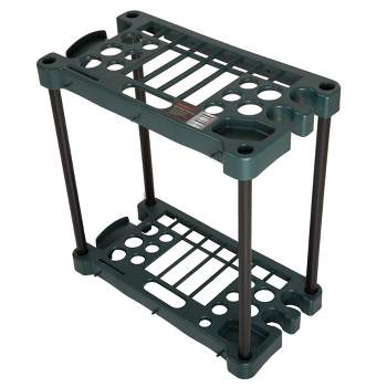 Garden Tool Organizer - 23-inch-long Utility Rack that Holds 30 Yard Tools and Broom Holder - Garage Organizers and Storage by Stalwart