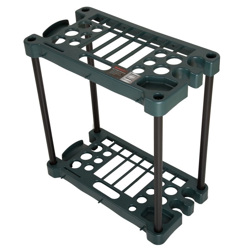 Garden Tool Organizer - 23-inch-long Utility Rack that Holds 30 Yard Tools and Broom Holder - Garage Organizers and Storage by Stalwart, 1 of 5