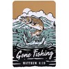 Dicksons Gone Fishing - Matthew 4:19, Black/Blue/Brown 3.8 x 2.5 Inch Laminated Cardstock Pocket Card Bookmark; Pack of 12 - 2 of 3