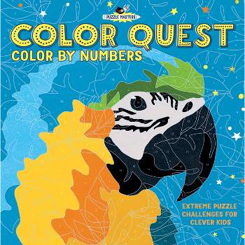 Color Quest: Color by Numbers - (Puzzle Masters) by  Amanda Learmonth (Paperback)