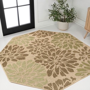 JONATHAN Y Zinnia Modern Floral Textured Weave Indoor/Outdoor Area Rug - 1 of 4