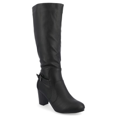 Journee Collection Womens Carver Stacked Heel Knee High Boots : Target