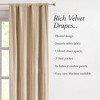 38"x84" Lush Decor Glam Pleated Velvet Light Filtering Window Curtain Panels Neutral Pair - 2 of 4