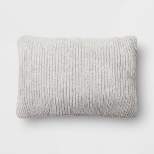 Striped Faux Fur Lumbar Throw Pillow - Threshold™