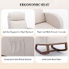 MOONMISS  Modern Linen Glider Chair with Wood Legs and Side Pocket, Rocking Accent Chair with High Back for Living Room Bedroom - 3 of 4