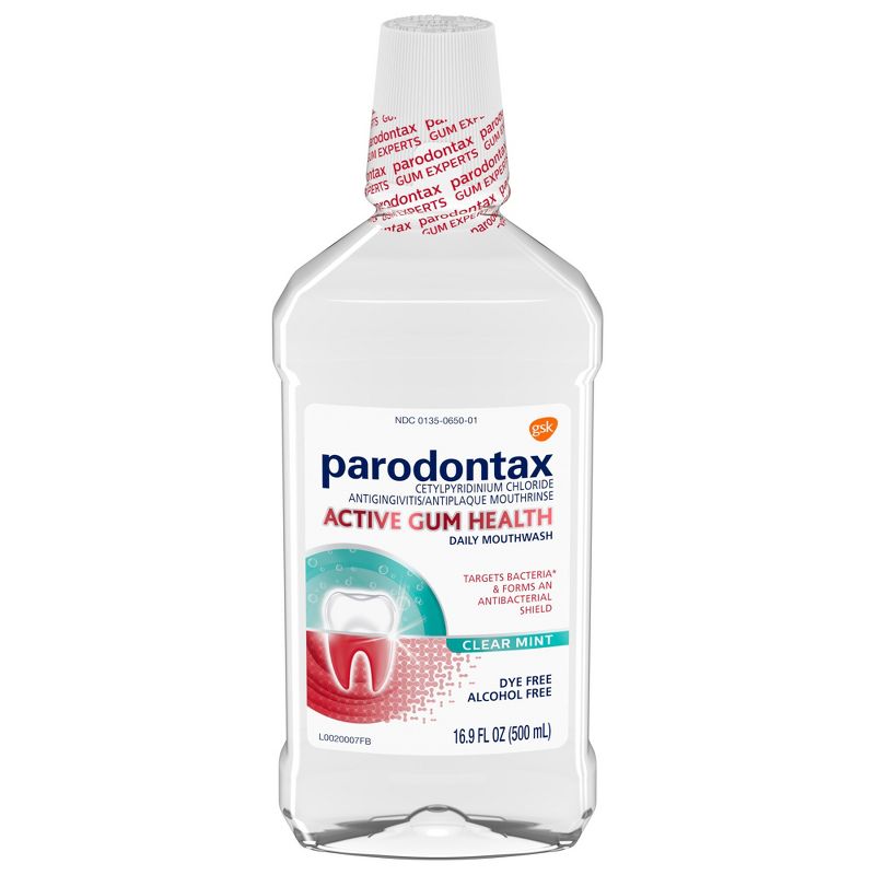 Parodontax 3x Active Gum Health Mouthwash - Clear Mint - 16.9 fl oz/3pk, 6 of 10