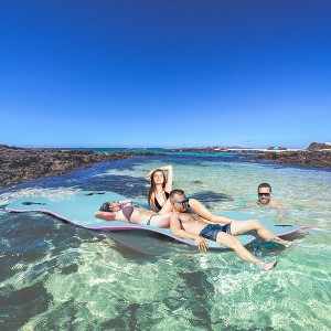 Whisen Large Floating Water Mat Roll-Up Lake Pool Pad with Tether Straps, 3-Layer High-Density XPE Foam - Colorful - 1 of 4