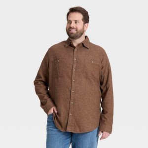Men's Big & Tall Mid-Weight Flannel Shirt - Goodfellow & Co™ - 1 of 3