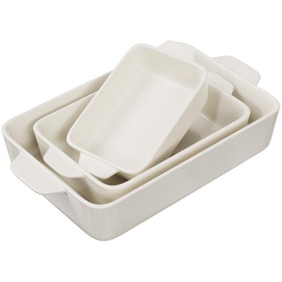 Kook Ceramic Baking Dishes, Set of 3