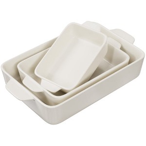Kook Ceramic Baking Dishes, Set of 3 - 1 of 4