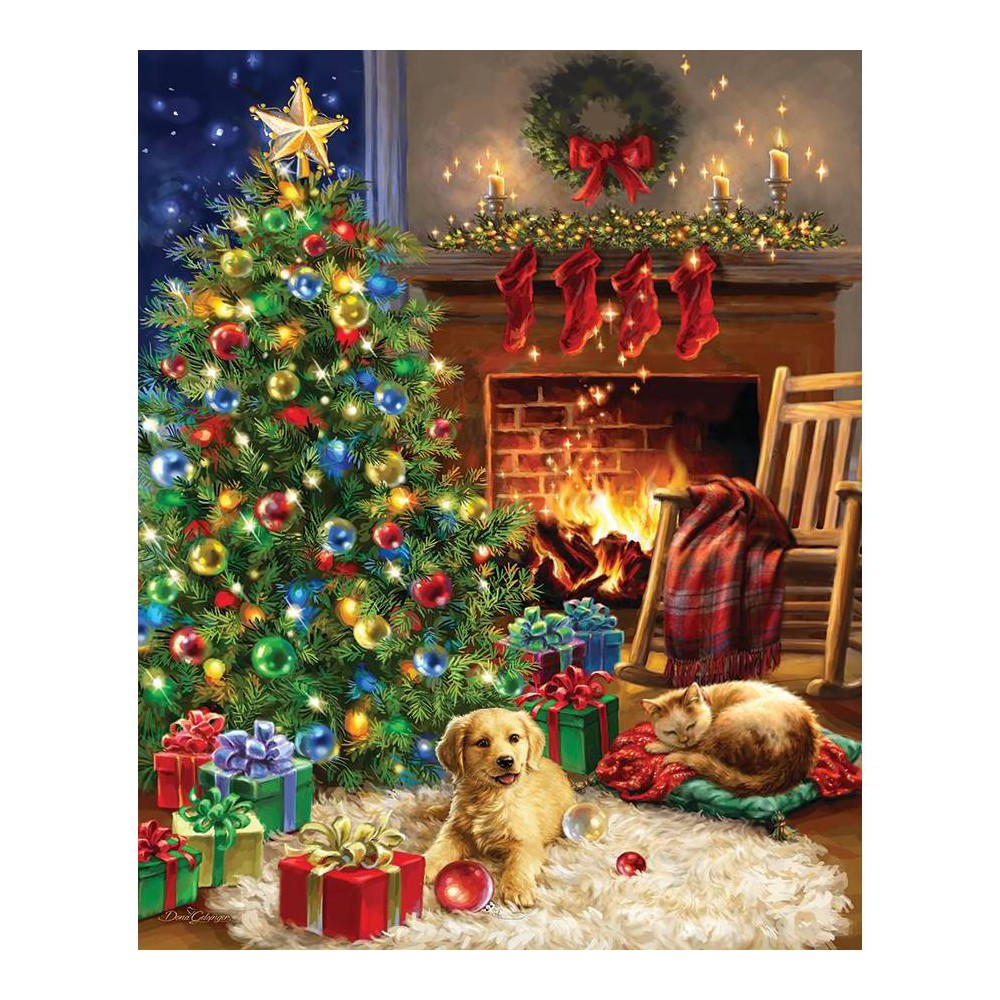 Photos - Jigsaw Puzzle / Mosaic Springbok Christmas Morning Jigsaw Puzzle - 1000pc: Memory Skills, Shapes & Colors, Fine Motor Skills, Fantasy Theme 