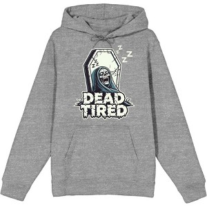 Dead Tired Halloween Zombie Adult Long Sleeve Hoodie - 1 of 2