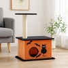 FURNIinspire Pet Tower Halloween Large Cat Tree Cat Climbing Tower with Condo, Cute Kitten Activity Platform Indoor, Orange, 23.6"*19.1"*31.5" - 2 of 4
