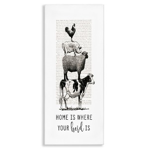 Stupell Industries Where Your Herd Family Animals, 10" x 24" - 1 of 4
