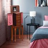 Tangkula Jewelry Cabinet Armoire Cambered Front Storage Chest Stand Organizer Dark Walnut - 2 of 4