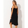 Allegra K Women's V Neck Solid Soft Spaghetti Strap Cami Lounge Nightdress - 4 of 4