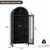GustoWave Arched Display Cabinet, 63'' Tall 5-Tier Arched Bookcase with Glass Doors, Kitchen Pantry Storage Cabinet for Home - 3 of 4