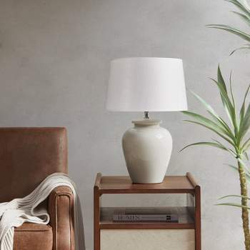 Anzio Ceramic (Includes LED Light Bulb) Table Lamp Cream - Ink+Ivy