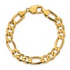 Black Bow Jewelry 10mm, 14k Yellow Gold, Flat Figaro Chain Bracelet - 4 of 4
