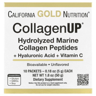 Collagen Peptides Powder with Hyaluronic Acid, Support for Healthy Hair, Skin, Nails, Joints and Bones, Non-GMO, Gluten and Dairy Free, Unflavored, 10