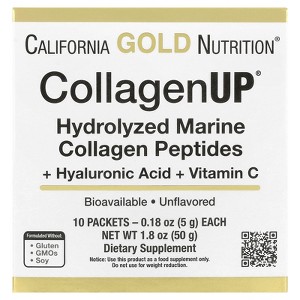 Collagen Peptides Powder with Hyaluronic Acid, Support for Healthy Hair, Skin, Nails, Joints and Bones, Non-GMO, Gluten and Dairy Free, Unflavored, 10 - 1 of 4