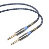Clef Audio Labs Instrument Guitar Cable, 10ft - 1/4 inch TS Straight to Straight Electric bass Guitar AMP Cord Blue Braided Jacket - 4 of 4