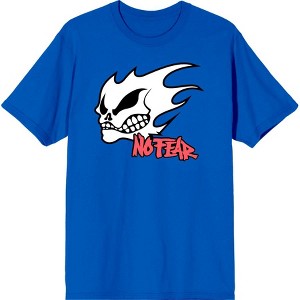 No Fear Fire Skull Logo Adult Crew Neck Short Sleeve Tee - 1 of 2