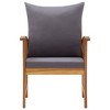 vidaXL Garden Chair Set of 2 Dark grey, Natural wood Solid acacia wood - 3 of 4