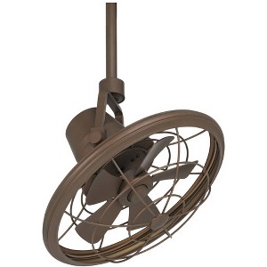 18" Casa Vieja Big Sky Mission Indoor Outdoor Ceiling Fan with Wall Control Mounted Adjustable Oil Rubbed Bronze Cage Damp Rated for Patio Exterior - 1 of 4
