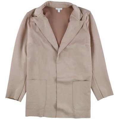 Charter Club Womens Faux Suede Blazer Jacket