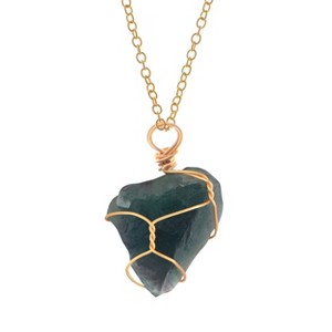 Natural Stone Chain Irregular Healing Crystal Raw Quartz Handmade Wrapped Gemstone Necklace for Women Men - 1 of 4