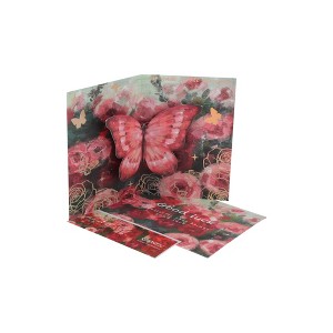 Unique Bargains Greeting Card Oil Painting Series Butterfly Paper 5.9"x4.4"x0.4" 1 Pc - 1 of 4