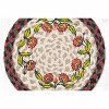 Earth Rugs Holiday Floral Printed Round Jute Trivet – 10" Heat-Resistant Decorative Kitchen Accent with Festive Seasonal Design - 2 of 3