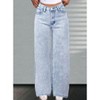 Mocamel Girl's Loose Fit Butterfly Print Denim Wide-Leg Pants - 2 of 4