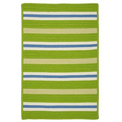 Colonial Mills Painter Stripe Braided Rug, Garden Bright 3'x5', Rectangle Shape
