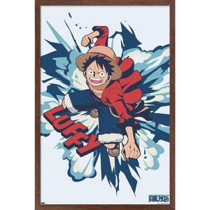 Trends International One Piece: Fishman Island - Luffy Punch Framed Wall Poster Prints - 1 of 4