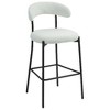 Kumasinova 26'' Counter Height Bar Stools Set of 2, Teddy Fabric Kitchen Island Counter Stool for Kitchen Counter, Upholstered Armless Dining Chair - 2 of 4